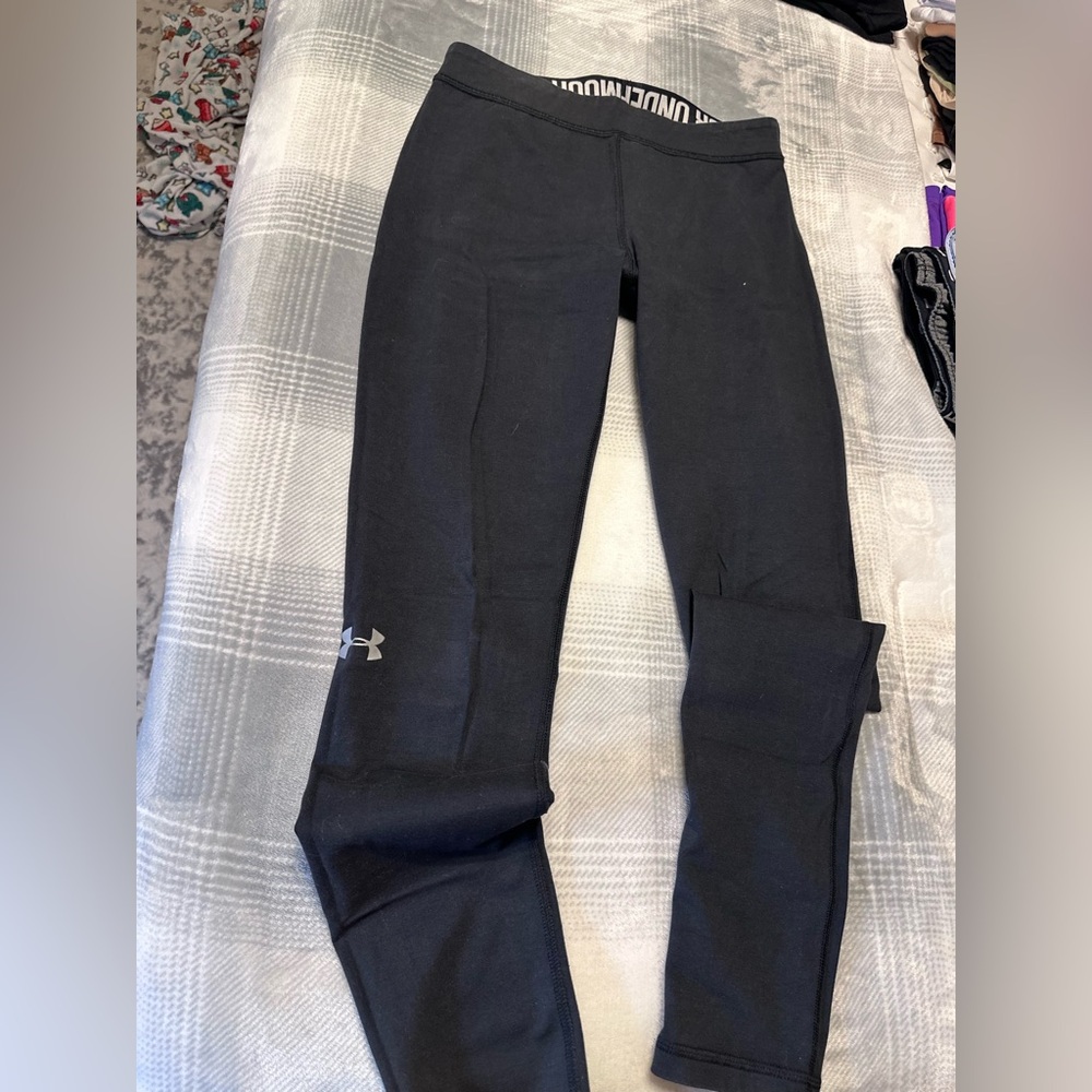 Under Armour Black and White Logo Leggings
